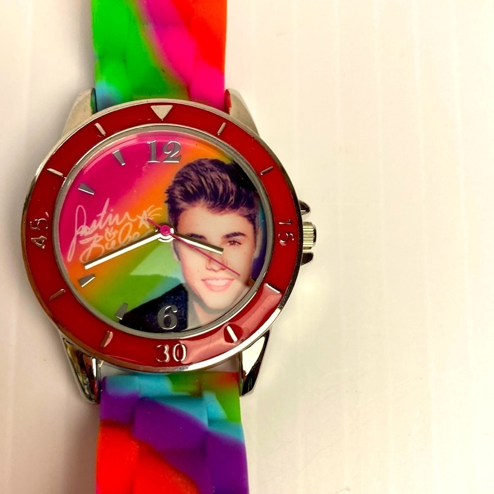 JUSTIN Bieber Rainbow strap watch